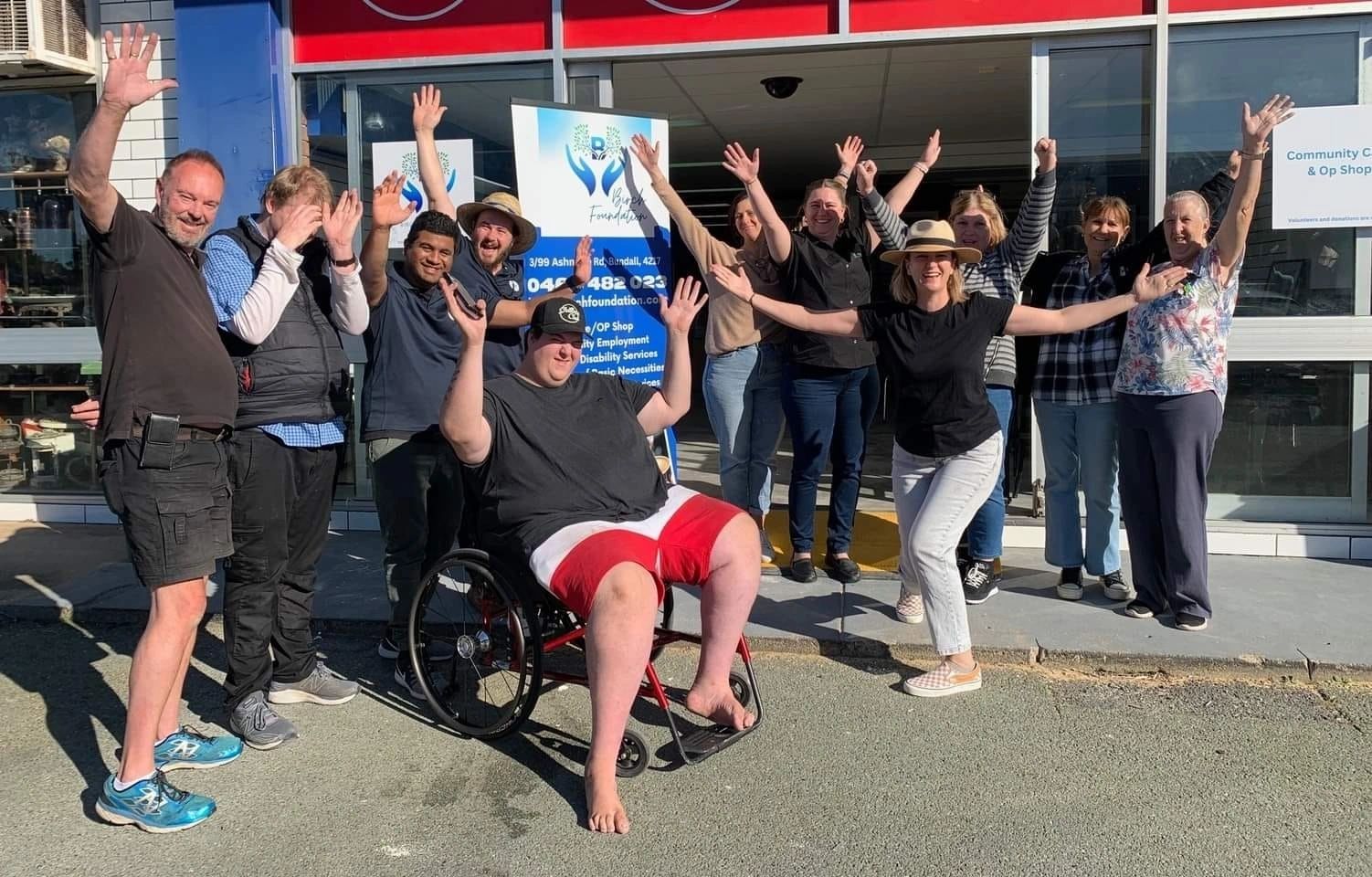 Birch Foundation team celebrating the opening of their community space